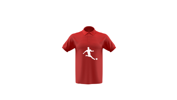 Voetbalstages Polo Heren met groot logo - Afbeelding 4